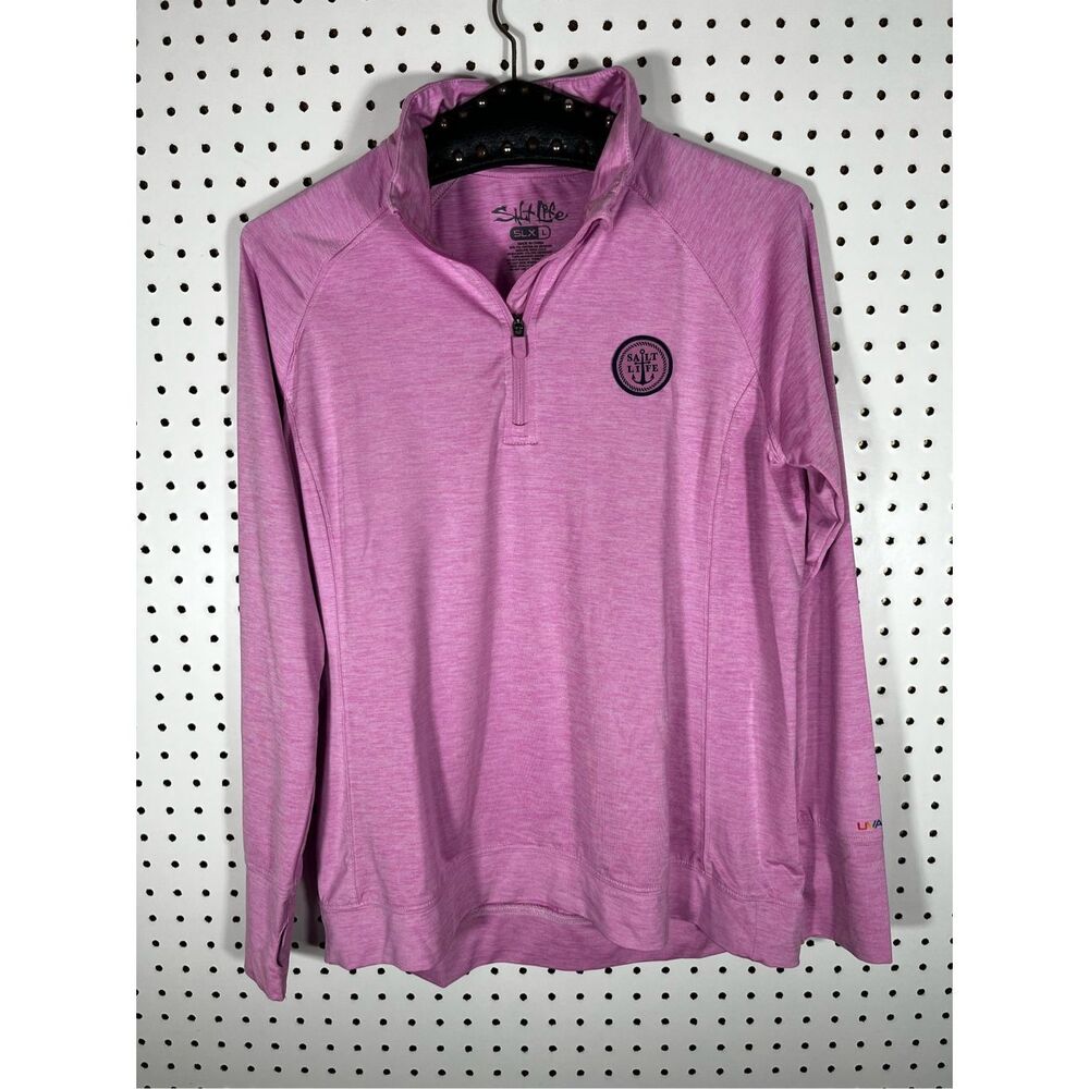Salt Life Women's Pink Quarter-Zip Pullover